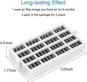 img 4 attached to 🧊 Whirlpool Refrigerator Air Filter Replacement Pack - Model W10311524, 4-Pack - Improve Air Quality and Extend Appliance Lifespan!