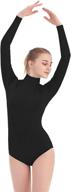 👕 women's turtleneck spandex long sleeve leotard by suprnowa logo