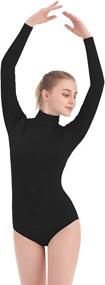 img 4 attached to 👕 Women's Turtleneck Spandex Long Sleeve Leotard by SUPRNOWA