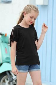 img 2 attached to GORLYA Girls' Clothing GOR1049 Sleeve T Shirt Pullover