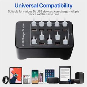 img 3 attached to 🔌 20-Port USB Charger Station with Fast Charging for Travel, Family Gatherings, Schools, Shopping Malls, Hotels, Shops