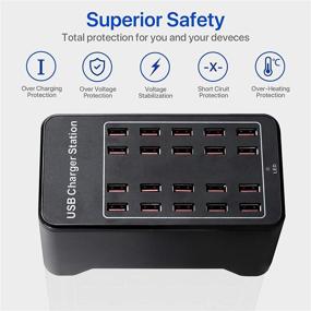 img 1 attached to 🔌 20-Port USB Charger Station with Fast Charging for Travel, Family Gatherings, Schools, Shopping Malls, Hotels, Shops