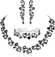 joerica rhinestone necklace earrings fashion logo