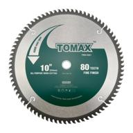 🔪 tomax 10-inch 80 tooth atb fine finish saw blade: ultimate precision for a flawless cutting experience logo