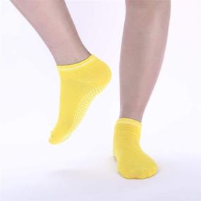 img 1 attached to 6 Pairs of Non-Slip Yoga Socks for Women, Size 5-7, Low Cut Ankle Socks with Grips for Pilates, Sports, Hospital, Pregnancy