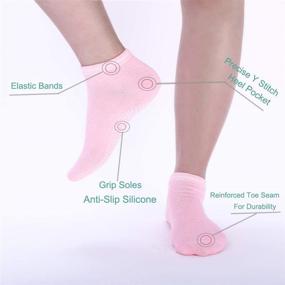 img 3 attached to 6 Pairs of Non-Slip Yoga Socks for Women, Size 5-7, Low Cut Ankle Socks with Grips for Pilates, Sports, Hospital, Pregnancy