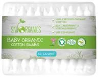 🌱 organic baby cotton swabs (60 ct.), fragrance-free & chlorine-free kids safety swabs, 100% biodegradable gentle baby qtips, cruelty-free & hypoallergenic children cotton buds logo