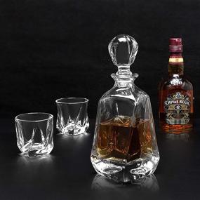 img 2 attached to 🥃 KANARS Crystal Whiskey Decanter Set with Tumblers