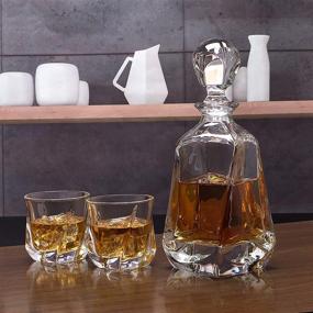 img 1 attached to 🥃 KANARS Crystal Whiskey Decanter Set with Tumblers