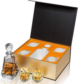 img 3 attached to 🥃 KANARS Crystal Whiskey Decanter Set with Tumblers