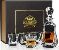 🥃 kanars crystal whiskey decanter set with tumblers logo