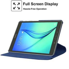 img 1 attached to 🔵 Samsung Galaxy Tab S2 9.7 inch Case (SM-T810 SM-T813 SM-T815 SM-T819C) - 360° Rotating Stand, Smart Protective Cover, Bonus Stylus Pen, Screen Film - Deep Blue