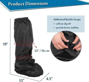 img 2 attached to 👞 Orthopedic Air Walker Boot Cover - Waterproof Black Cast Cover for Ankle Fracture, Rain, Winter & Snow - Tall Boot Protector for Men and Women - Reusable Accessories