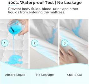 img 3 attached to 🛏️ Beclecor Waterproof Mattress Pad Cover: Quilted Protector with Super Absorption and Breathable Design - Twin XL