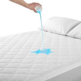 img 4 attached to 🛏️ Beclecor Waterproof Mattress Pad Cover: Quilted Protector with Super Absorption and Breathable Design - Twin XL