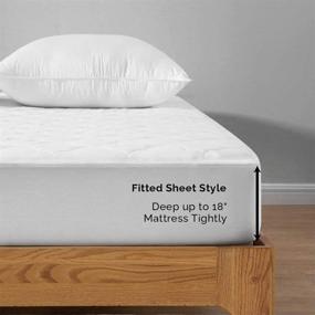 img 1 attached to 🛏️ Beclecor Waterproof Mattress Pad Cover: Quilted Protector with Super Absorption and Breathable Design - Twin XL