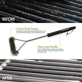 img 1 attached to 🔥 Cuisinart 21-Inch Tri-Wire Grill Cleaning Brush in Black/Silver for Optimal SEO