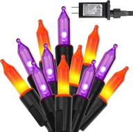 spooky ambiance: funpeny 200 led halloween mini string lights, 66 ft 8 modes waterproof fairy lights in purple and orange - perfect party decor! логотип