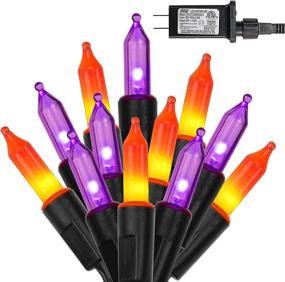 img 4 attached to Spooky Ambiance: FUNPENY 200 LED Halloween Mini String Lights, 66 FT 8 Modes Waterproof Fairy Lights in Purple and Orange - Perfect Party Decor!