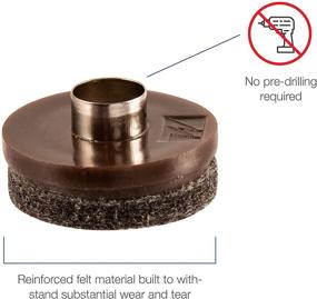 img 3 attached to 🪑 SoftTouch 1 Inch Round Nail-On Furniture Glides: Brown, 8 Pack – Ultimate Surface Protection for Wooden Furniture