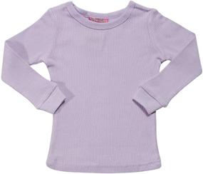 img 1 attached to 🏻 Stay Warm in Style: Sweet & Sassy Infant & Toddler Girls' 4-Piece Thermal Underwear Set