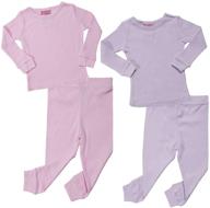 🏻 stay warm in style: sweet & sassy infant & toddler girls' 4-piece thermal underwear set logo