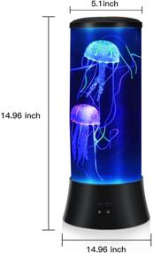 img 3 attached to 🌊 MELOKI Jellyfish Lava Lamp - LED Night Light with 7 Color Changing - Home Office Trippy Room Decor Gift for Adults, Teens, Kids - Ideal for Birthdays, Christmas, New Year