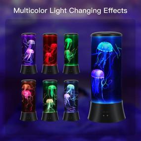 img 1 attached to 🌊 MELOKI Jellyfish Lava Lamp - LED Night Light with 7 Color Changing - Home Office Trippy Room Decor Gift for Adults, Teens, Kids - Ideal for Birthdays, Christmas, New Year