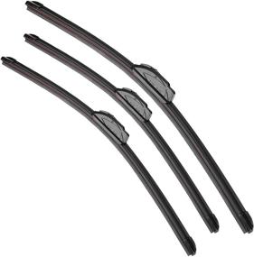 img 4 attached to 🚗 16-Inch + 14-Inch + 14-Inch Premium Windshield Wiper Blade Set - Genuine OEM Replacement for Toyota FJ Cruiser 2014-2007 (Pack of 3)