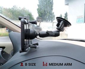 img 1 attached to 📱 RAM-B-166-UN8U X-Grip with RAM Twist-Lock Suction Cup Mount: Securely Mount 7"-8" Tablets on Vehicle Windshields!