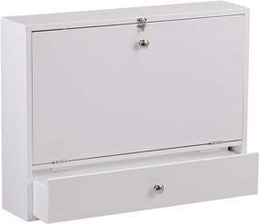 img 2 attached to 🪑 SEI Furniture Willingham Wall Mount Folding Desk: Space-Saving White Solution