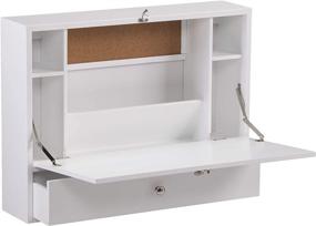 img 4 attached to 🪑 SEI Furniture Willingham Wall Mount Folding Desk: Space-Saving White Solution