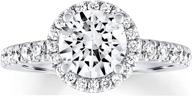 engagement center moissanite platinum plated women's jewelry logo