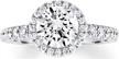 engagement center moissanite platinum plated women's jewelry logo