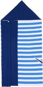 img 1 attached to 🏴 Boys Hooded Beach Towels: Ultra Soft Microfiber Cover-ups for Kids - Fast Drying Pool Swim Cover Up, Pirate Boat Design