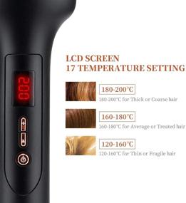 img 1 attached to WESOPAN Deep Wave Hair Waver - Fast Heating Ceramic Beach Waver Curler with Curling Barrel and Crimper Hair Iron