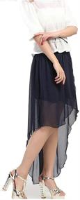 img 3 attached to 👗 Ultimate Comfort and Style: Women's Double Elastic Waistband Chiffon Clothing and Skirts