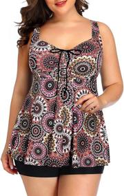 img 4 attached to 👙 Paisley Swimwear: Yonique Tankini Swimsuits for Women's Clothing in Swimsuits & Cover Ups