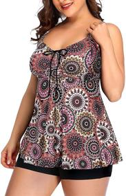 img 1 attached to 👙 Paisley Swimwear: Yonique Tankini Swimsuits for Women's Clothing in Swimsuits & Cover Ups