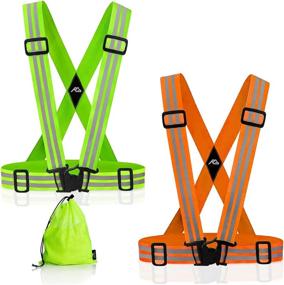 img 4 attached to 🏃 Stay Safe and Visible with Oliumt Reflective Vest Running Gear 2 Pack