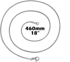 img 2 attached to Набор из 12 нержавеющих стальных цепей-змеек для ожерелья - 18 дюймов, 1.2 мм, с замком-карабином для изготовления украшенийDIY
