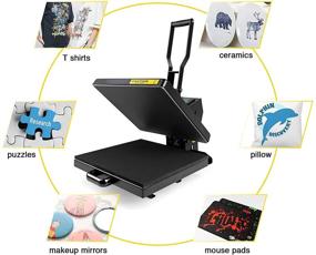 img 1 attached to 👕 GOLDORO Pro Heat Press | High-Quality 15 x 15 Inch Industrial Heat Press Machine for T-Shirts | Clamshell Design | Digital Heat Sublimation Printers