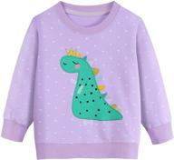 stylish and comfortable: toddler girls long sleeve collage sweatshirts and t-shirts logo