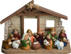img 1 attached to 🔹 Delightful Miniature Kids Nativity Scene: Complete with Creche and 12 Rearrangeable Figures