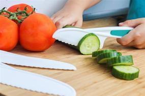 img 1 attached to 🔪 Ножи Tovla Jr. для детей: набор из 3 ножей для кухни из нейлона - детские ножи для безопасного приготовления пищи с зубчатыми краями и прочными ручками - без содержания BPA (цвета могут отличаться)