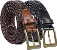 braided leather jasgood single b brown men's accessories in belts logo