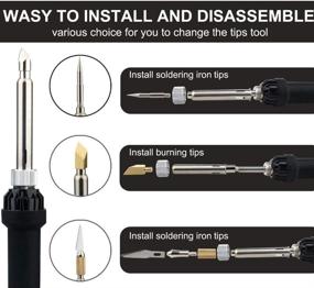 img 2 attached to 🔥 46 Pcs Wood Burning Kit - Adjustable Temperature Woodburning Pyrography Pen Tool Set for Adults