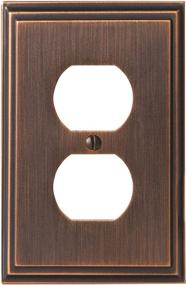 img 4 attached to 🔥 Amerock Mulholland Oil Rubbed Bronze Wall Plate: Premium Duplex Outlet Cover, 1 Pack | Enhance your Electrical Outlet's Style!