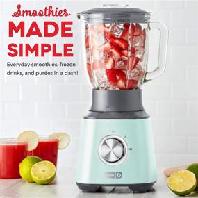 img 3 attached to 🥤 Dash Quest 1.5L Countertop Blender: Stainless Steel Blades for Coffee Drinks, Desserts, Frozen Cocktails, Purées, Shakes, Soups, Smoothies & More - Aqua