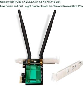 img 1 attached to 📶 Беспроводной адаптер Wi-Fi PCI-E с высокой скоростью передачи данных 1200 Мбит/с –совместим с операционными системами Windows 10/8.1/8/7 – LinksTek PCIE-AC68